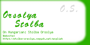 orsolya stolba business card